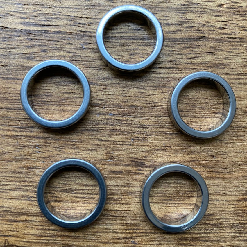 Large Stainless Steel Dreadlock Rings | Set Of 5