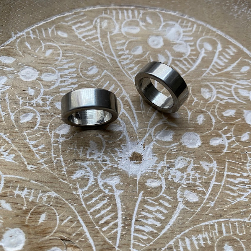 Large Stainless Steel Dreadlock Rings | Set Of 5