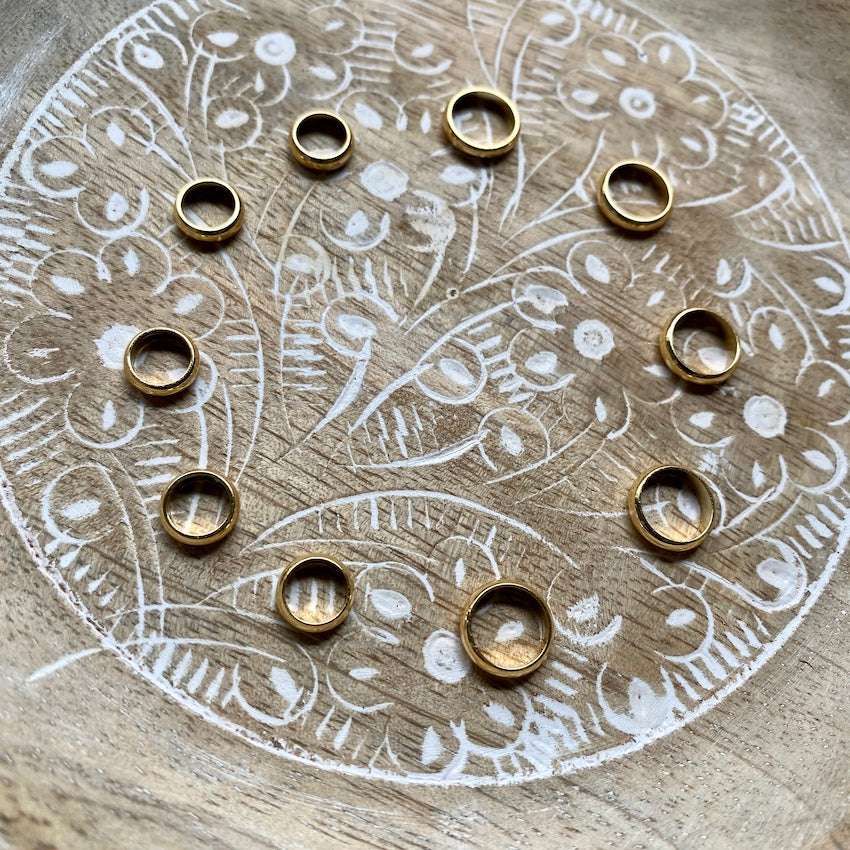 18K Gold Plated Stainless Steel Rings | Set Of 10