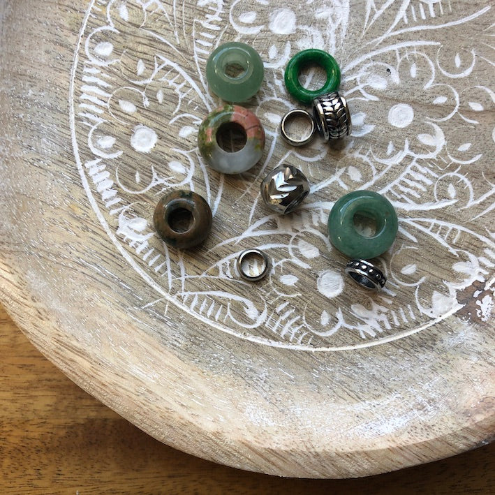 Fern Dreadlock Beads | Set of 10