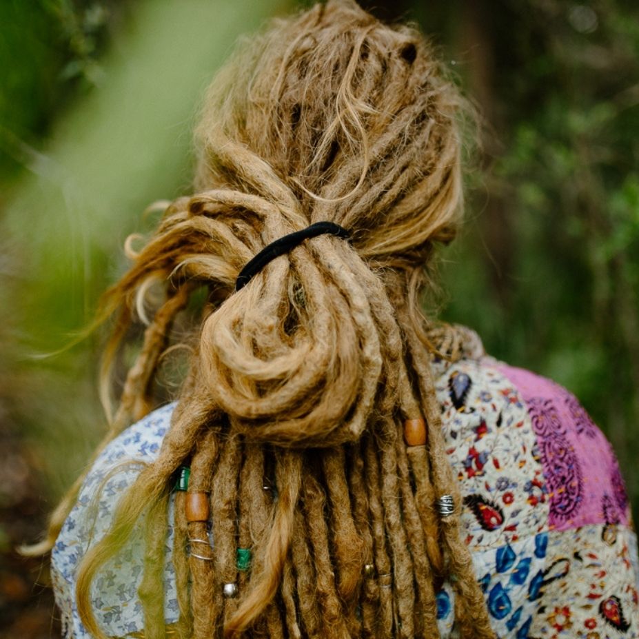 Carved Green Jade Tube (view 4) - Mountain Dreads