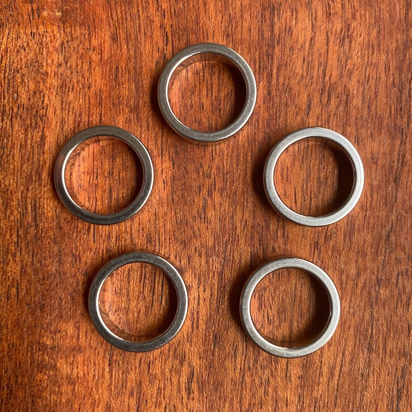 Large Stainless Steel Dreadlock Rings | Set Of 5