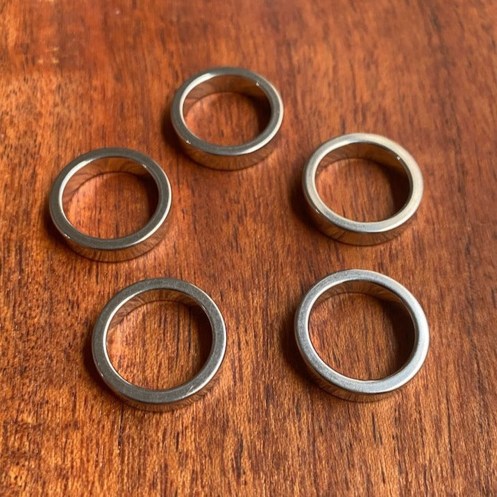 Large Stainless Steel Dreadlock Rings | Set Of 5