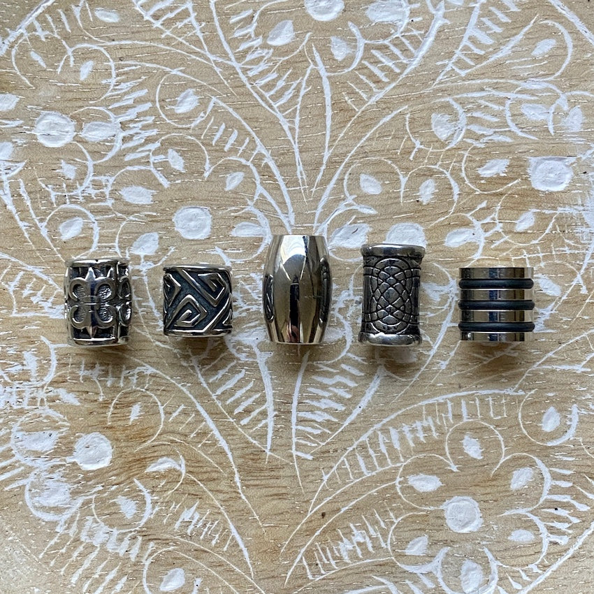 Beard Beads | Stainless Steel | Set Of 5