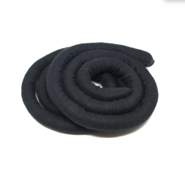 Black Organic Hemp Spiralocks dreadlock beads (view 5) - Mountain Dreads