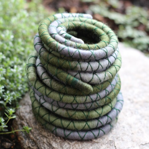 Mossy Cobblestone Wool Felt Spiralocks