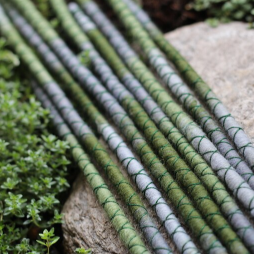 Mossy Cobblestone Wool Felt Spiralocks