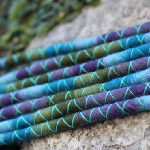 Orchid Wool Felt Spiralocks