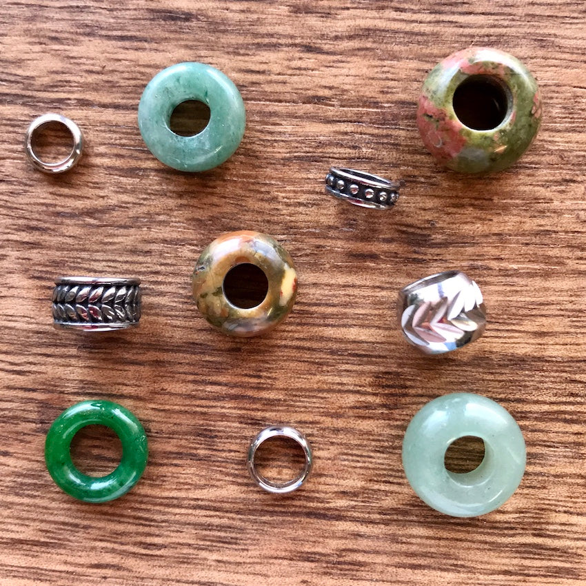 Fern Dreadlock Beads | Set of 10