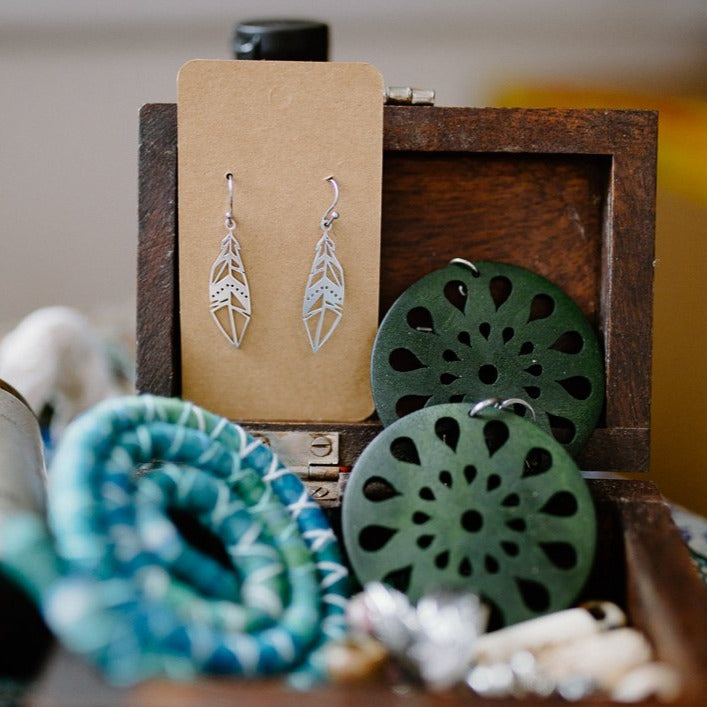 Boho Feather Earrings - Mountain Dreads