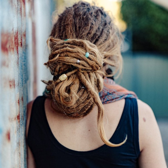 Eucalyptus Green Dreadlock Beads | Set Of 20