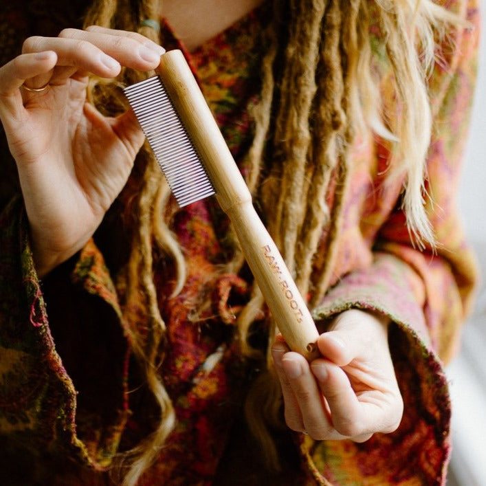 Raw Roots Bamboo Dreadlock Comb