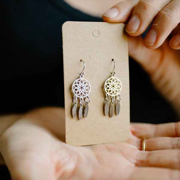 Small dream deals catcher earrings