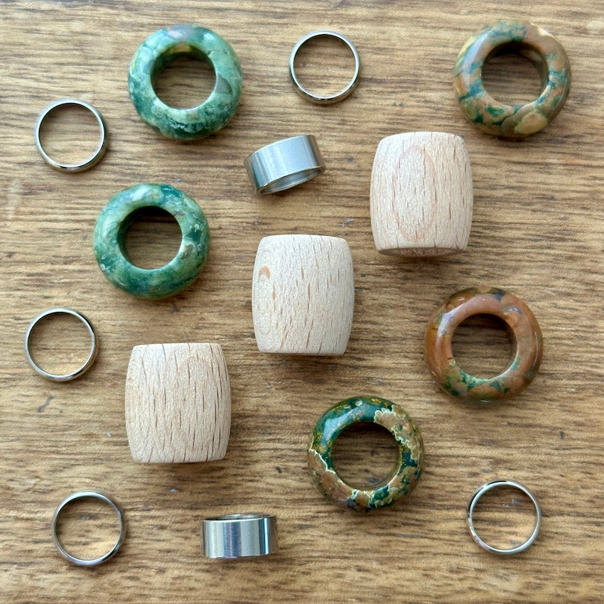 Large Dreadlock Beads | Set Of 15