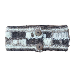 CLEARANCE: Wool Headband with Buttons