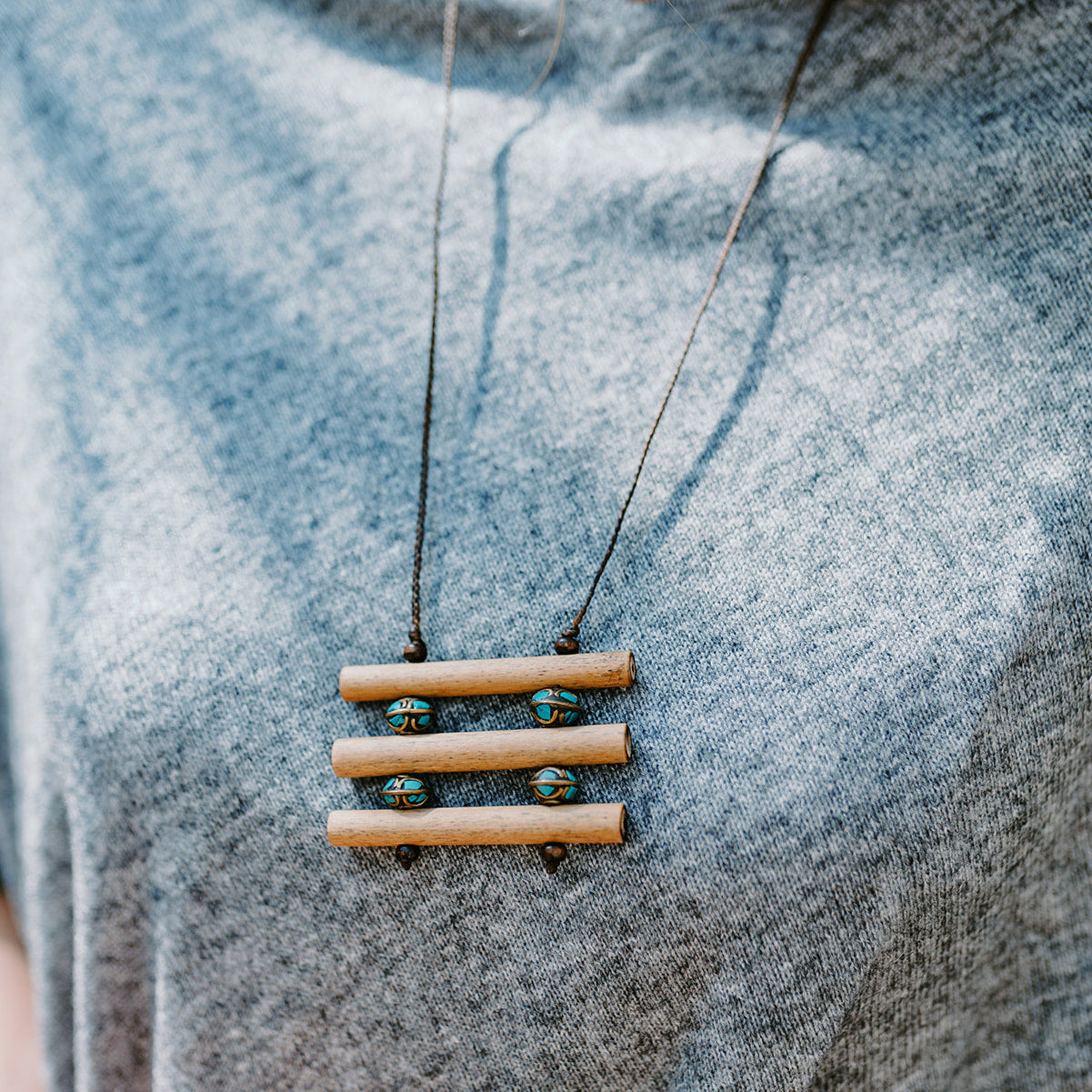 Bamboo Necklace - 3 Rung Ladder