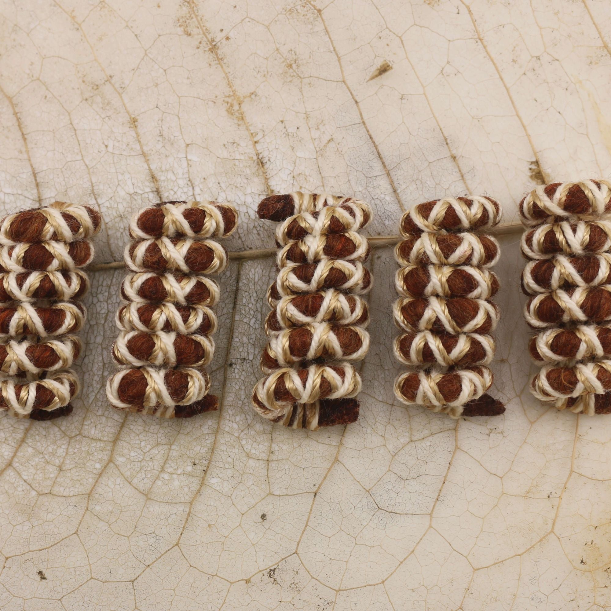 Mini Wool Felt Spiralocks dreadlock beads (view 7) - Mountain Dreads