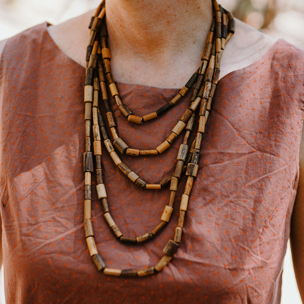 Bamboo Necklace - 5 Strands
