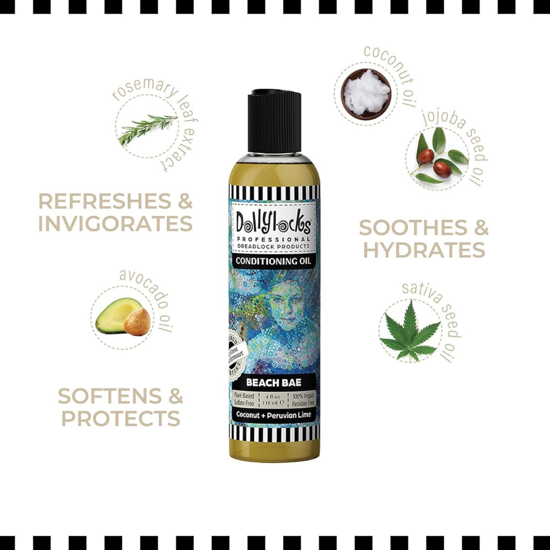 Dollylocks Conditioning Oil | Coconut Lime | Beach Bae