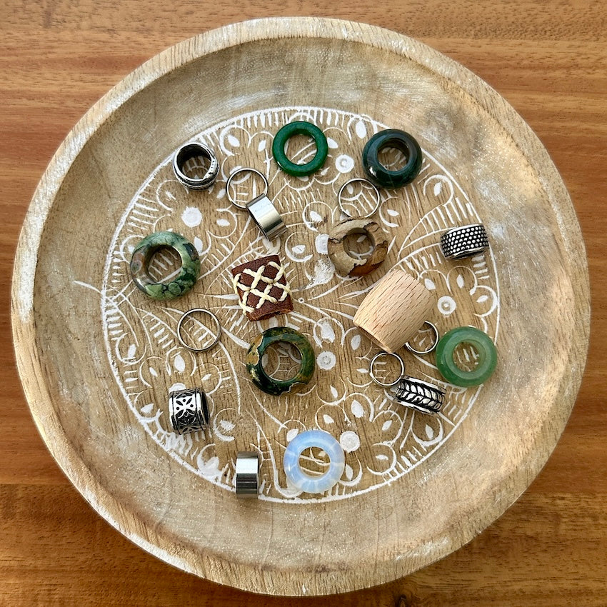 Jasper Forest | Dreadlock Beads | Set Of 20