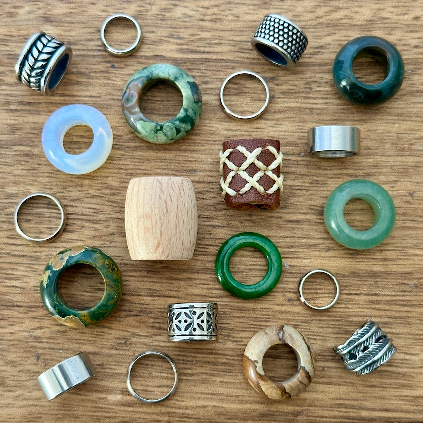 Jasper Forest | Dreadlock Beads | Set Of 20