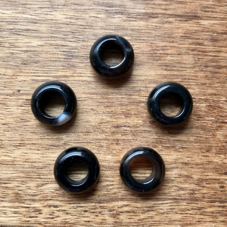 Black Agate Gemstone | Set Of 5
