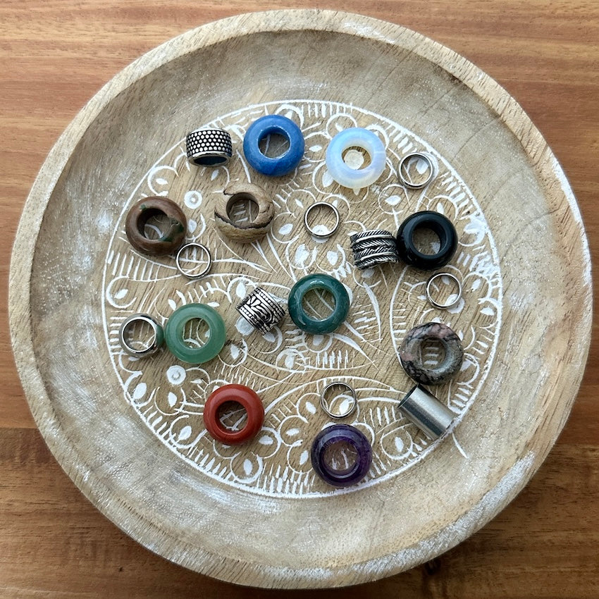 Gemstone Forest Dreadlock Beads | Set Of 20