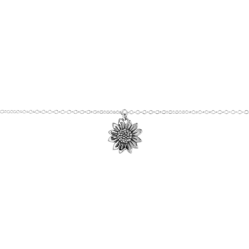 Sterling Silver | Blossoming Sunflower Anklet