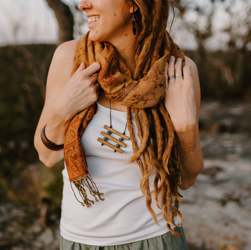 Paisley Scarf - Autumn Leaves