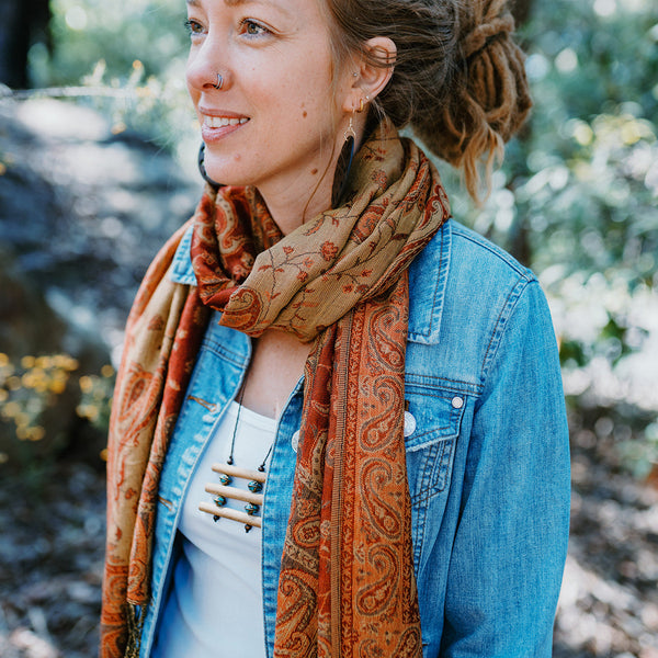 Paisley Scarf - Autumn Leaves