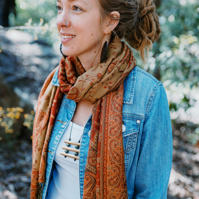 Paisley Scarf - Autumn Leaves