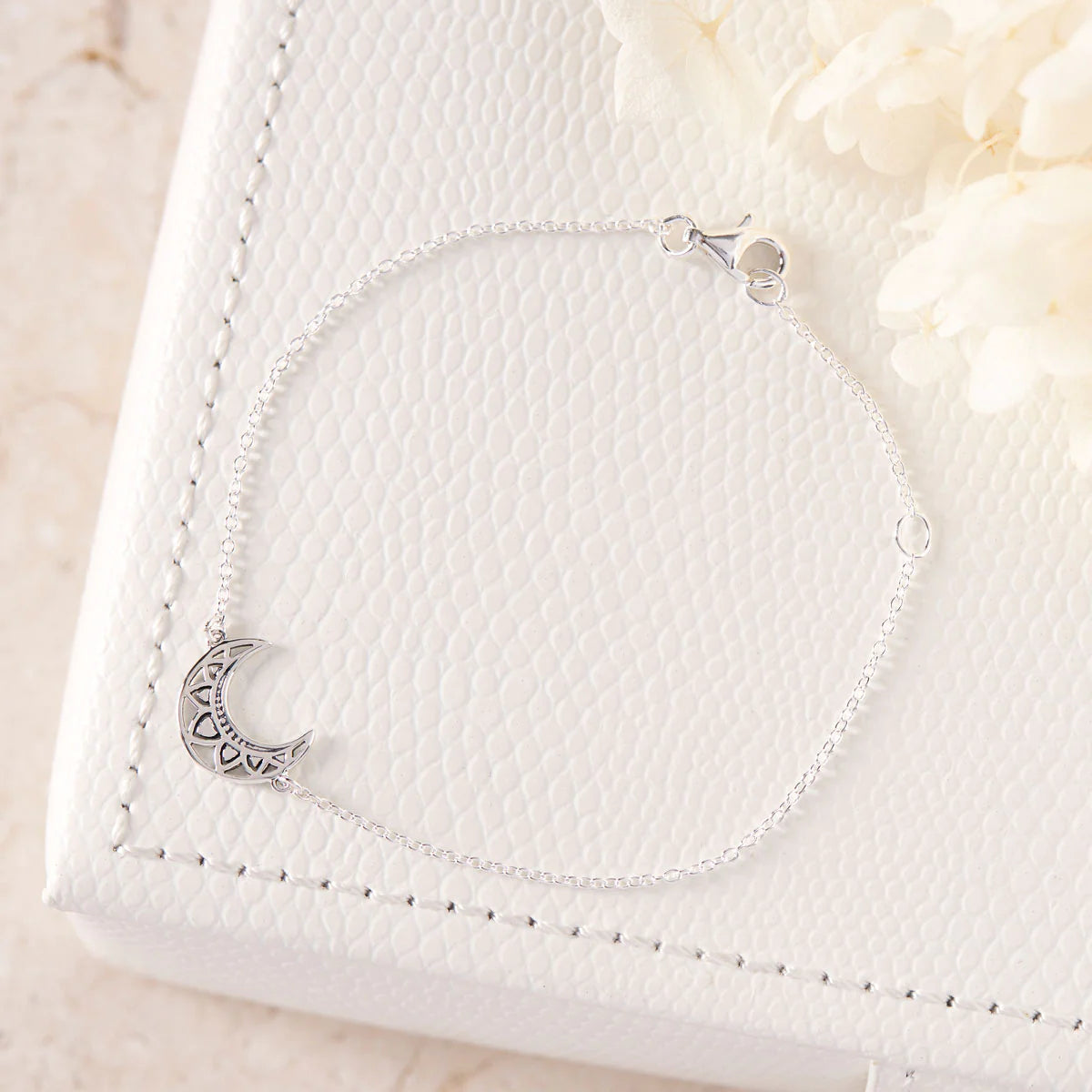 Sterling Silver | Mandala Moon Bracelet