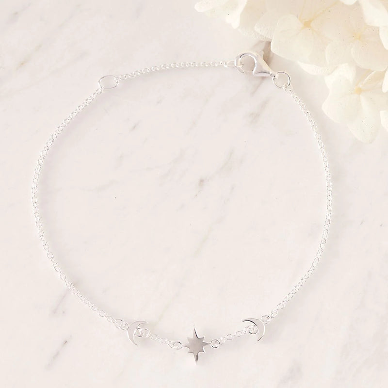 Sterling Silver | Celestial Moon Bracelet