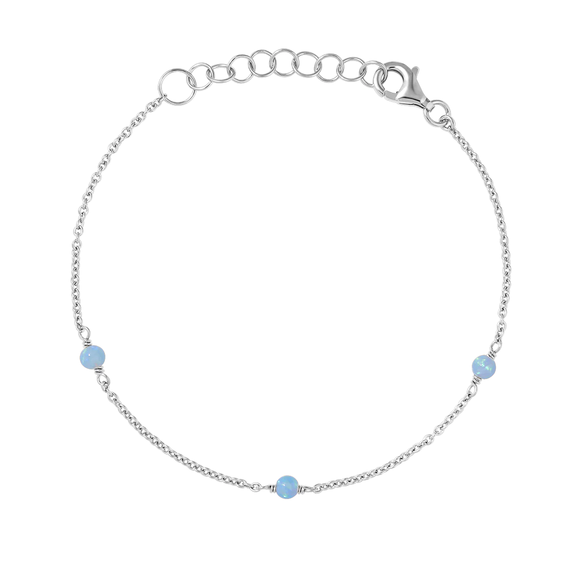Sterling Silver | Mermaid Tears Azure Opal Bracelet