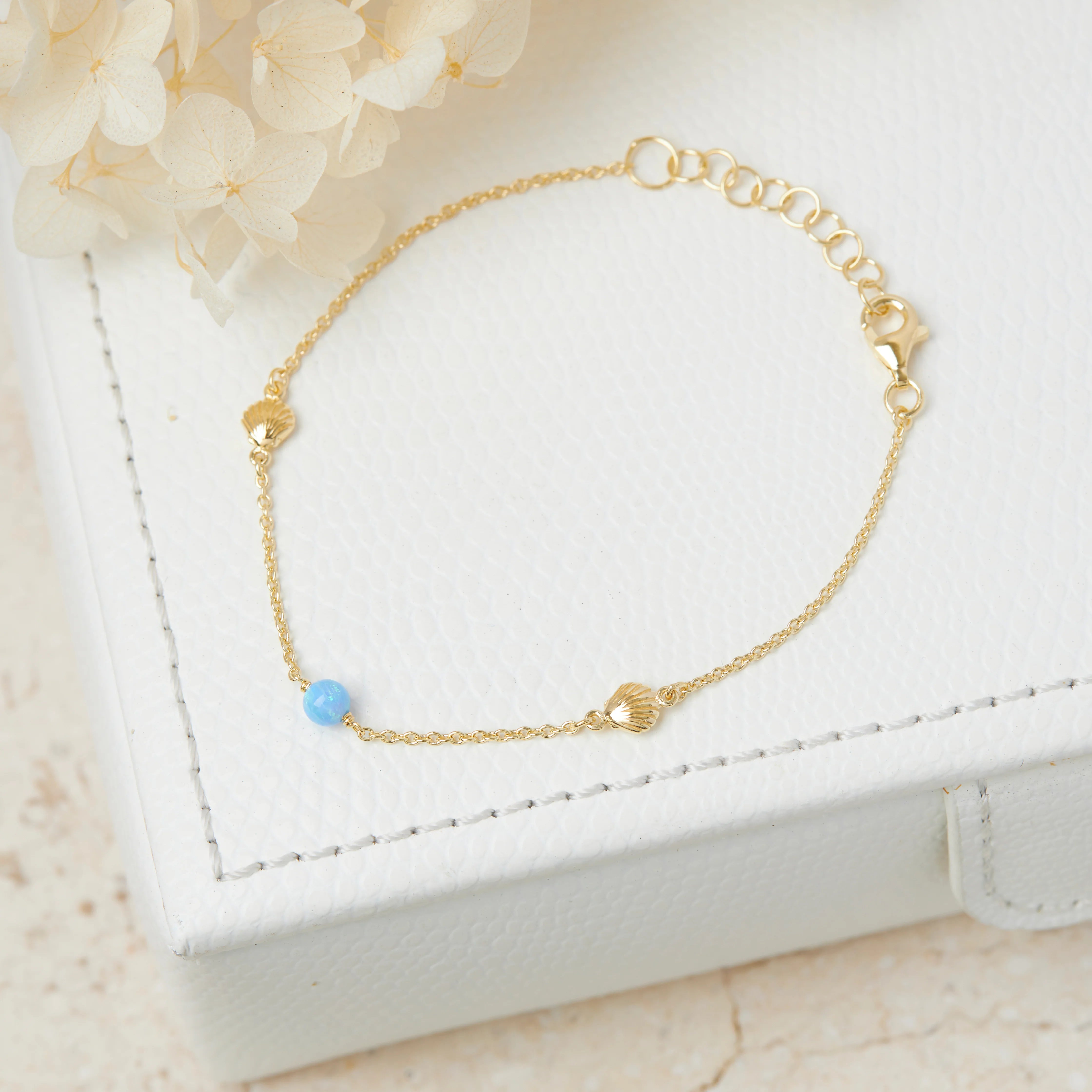 Oceanic Opal Bracelet Gold (view 4) - Mountain Dreads