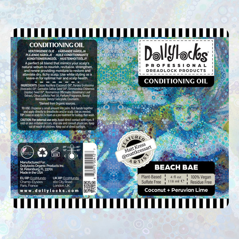 Dollylocks Conditioning Oil | Coconut Lime | Beach Bae