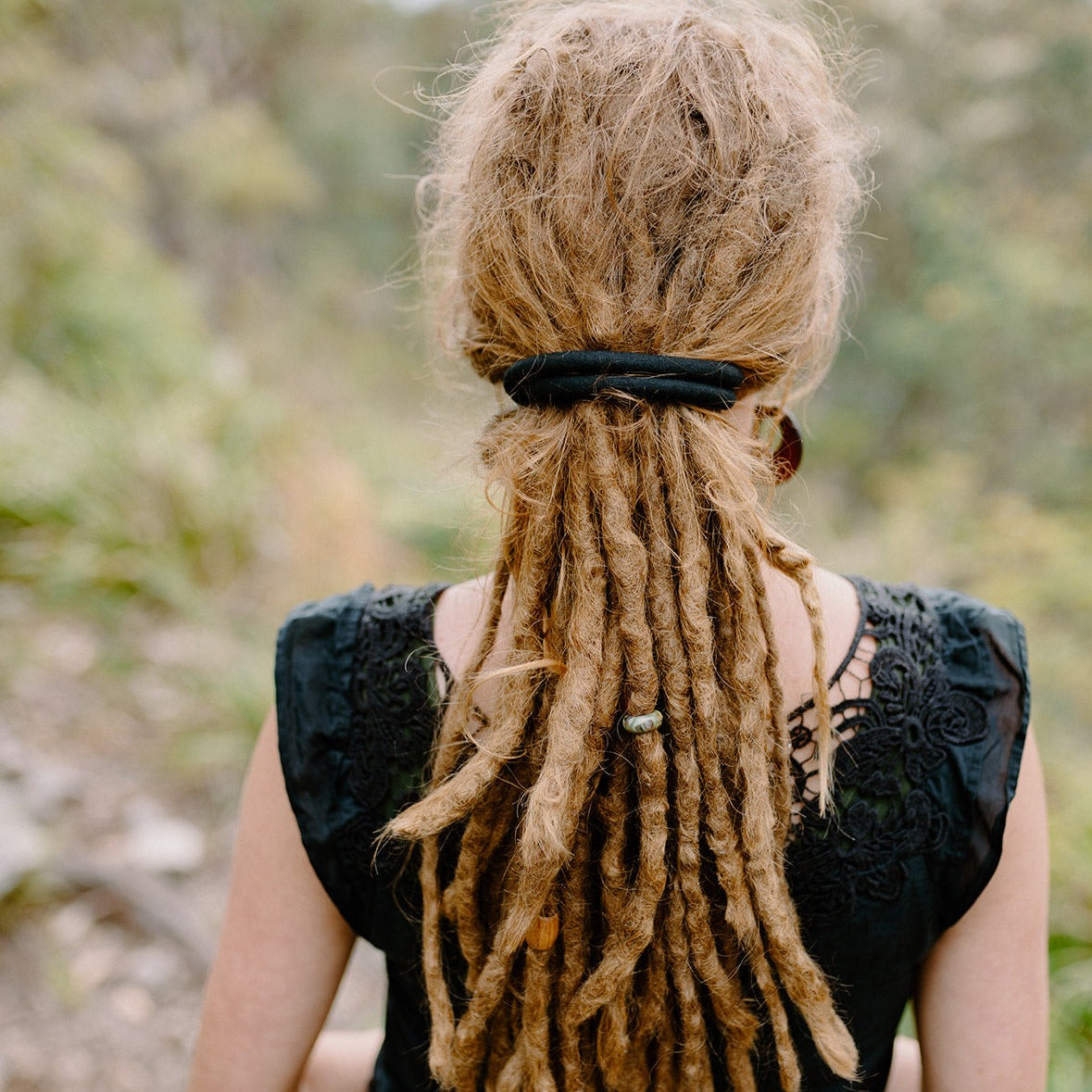 Black Wool Felt Spiralocks