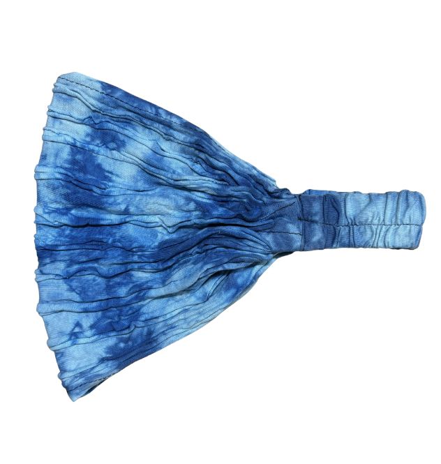 Light Blue Cotton Elastic Back Headband - Mountain Dreads