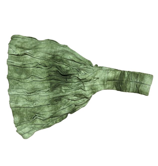 Green Cotton Elastic Back Headband - Mountain Dreads