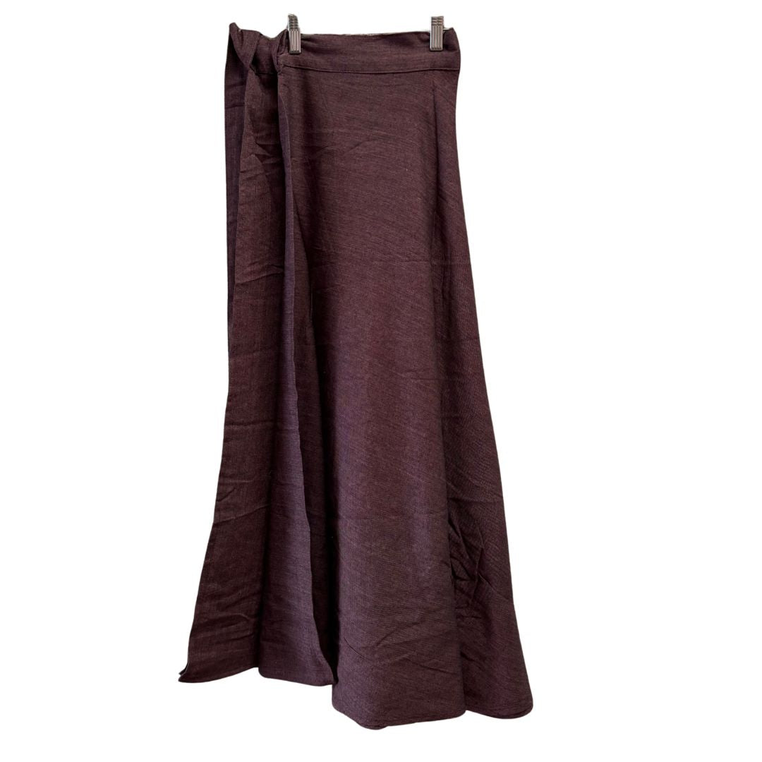 Mocha | Long Cotton Wrap Skirt