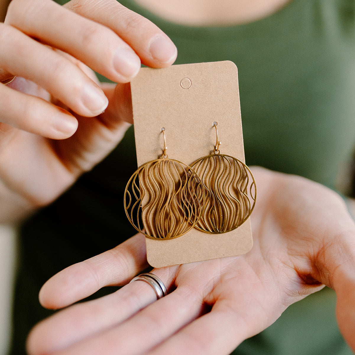 Round Ripple Earrings