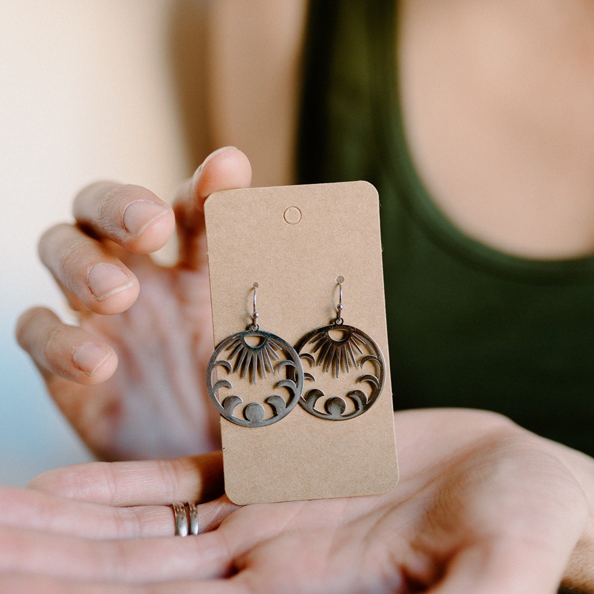 Lunar Phase Earrings