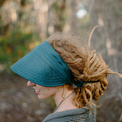 Handmade Linen Tie Up Dread Visor