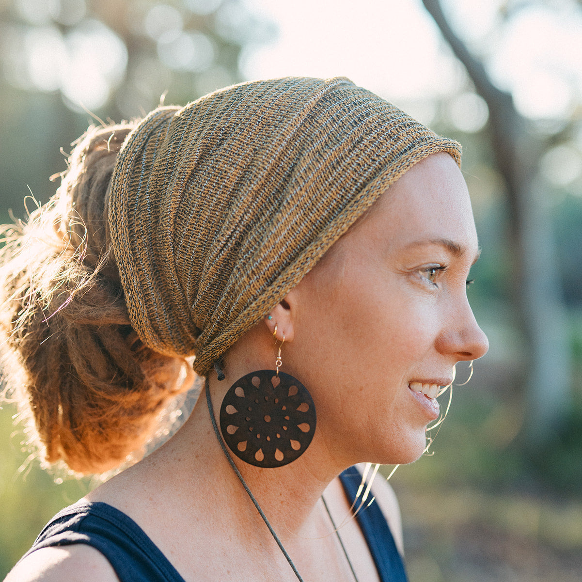 Wide Cotton Headband (view 7) - Mountain Dreads