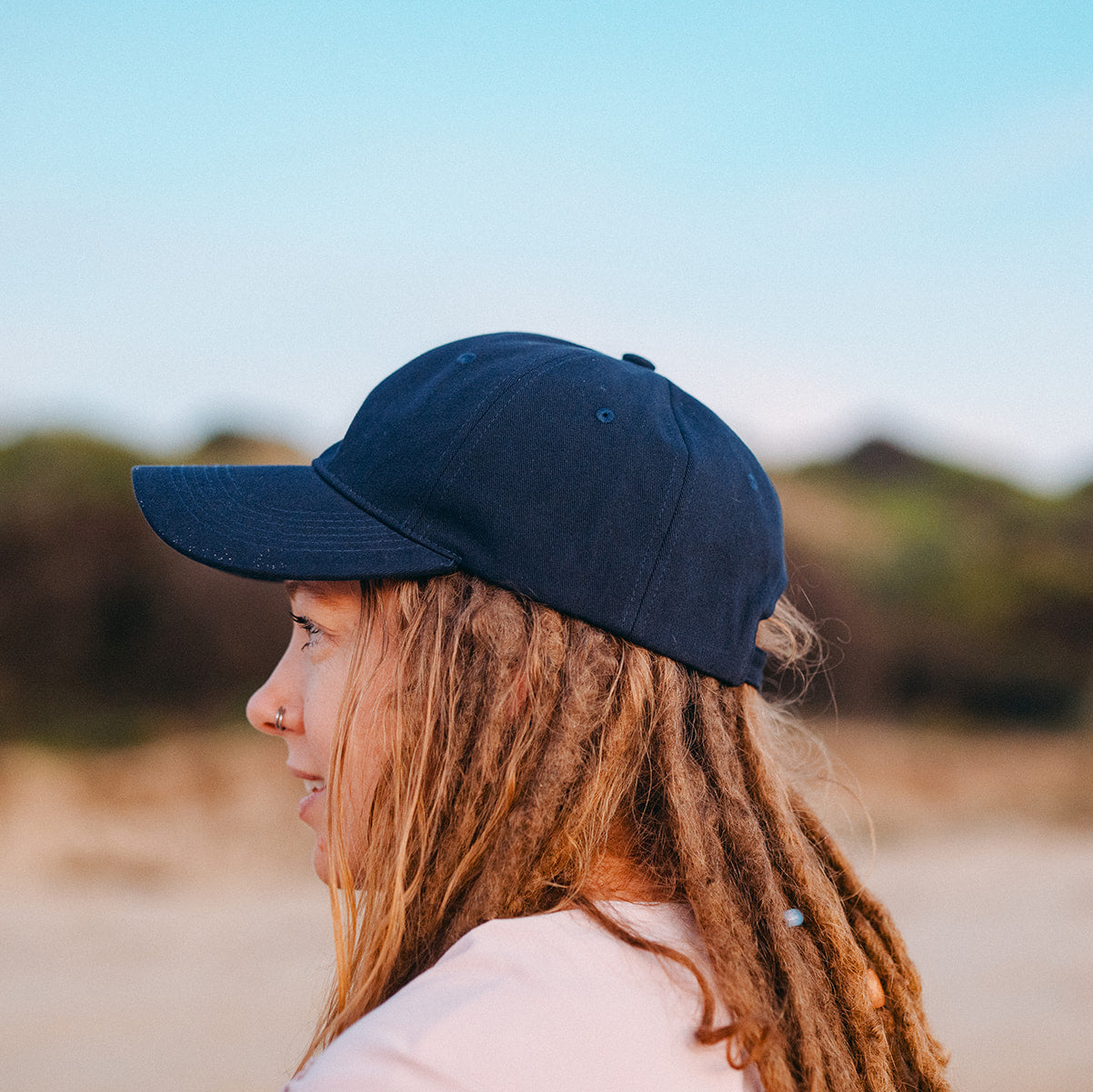 Navy XL Dreadlock Cap headwear - Mountain Dreads