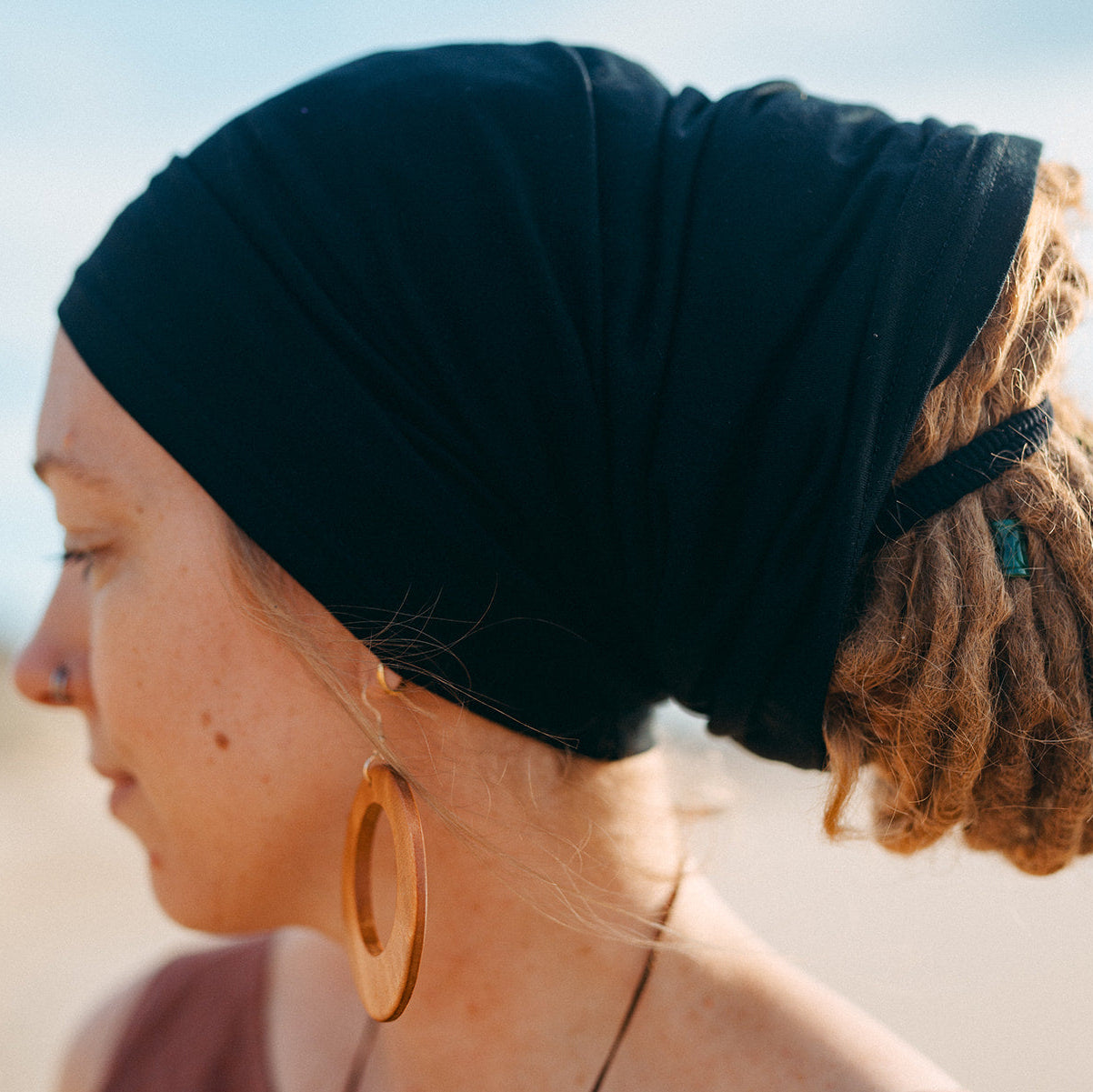 Merino Wool Tencel Dreadlock Tube Headband