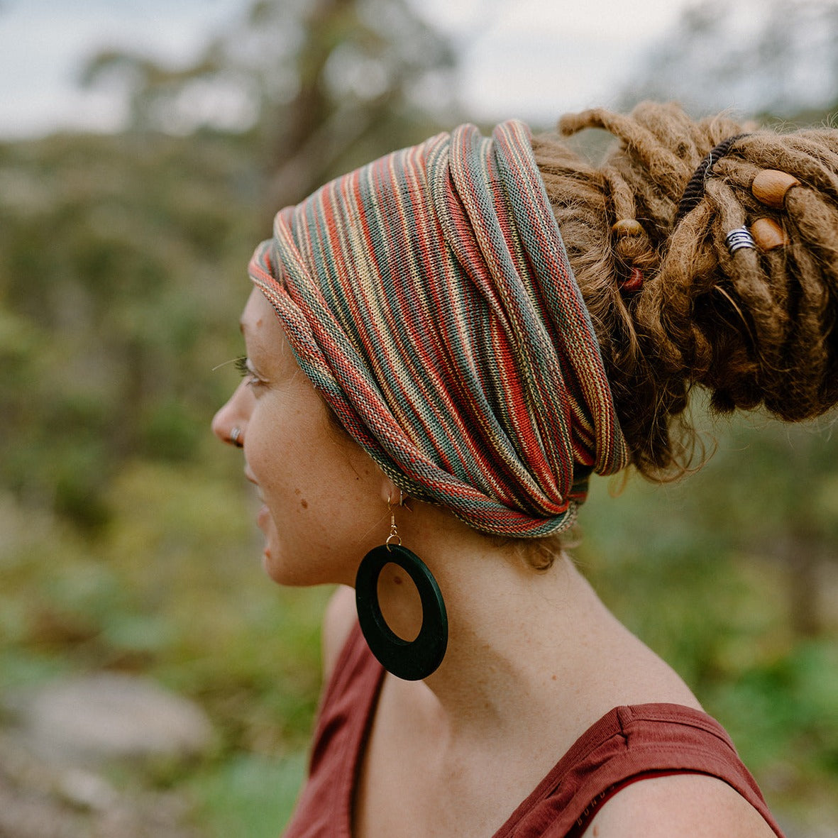 Double Loop Cotton Dread Wrap Headband (25 Colours) – Mountain Dreads