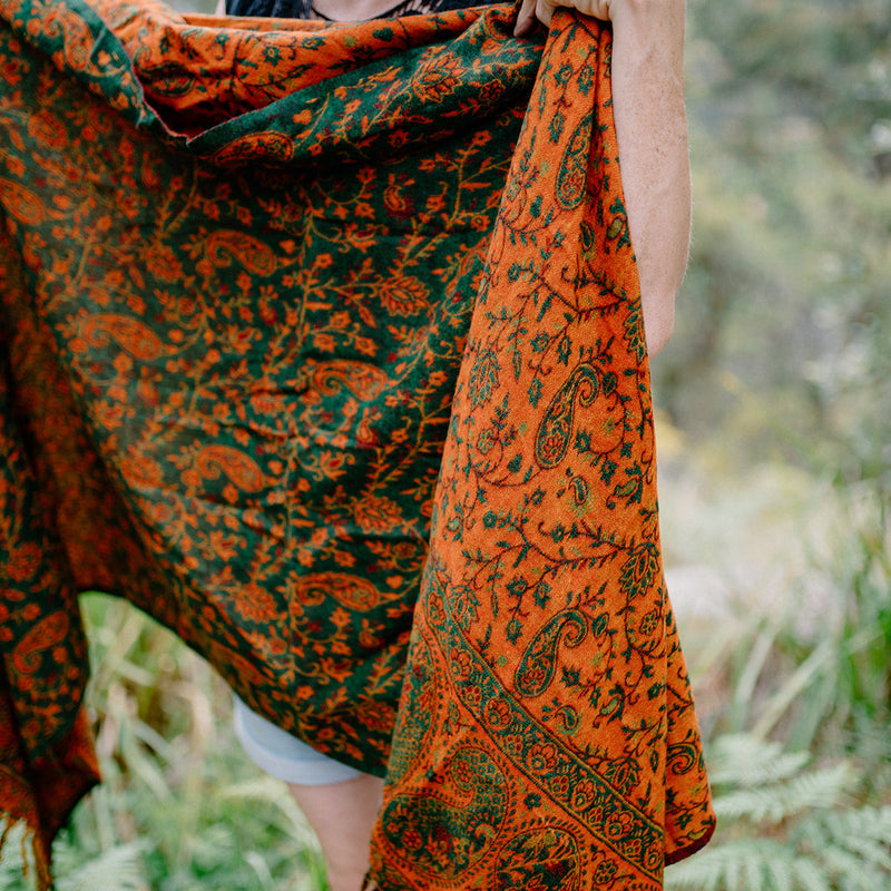 Paisley Scarf - Autumn Leaves