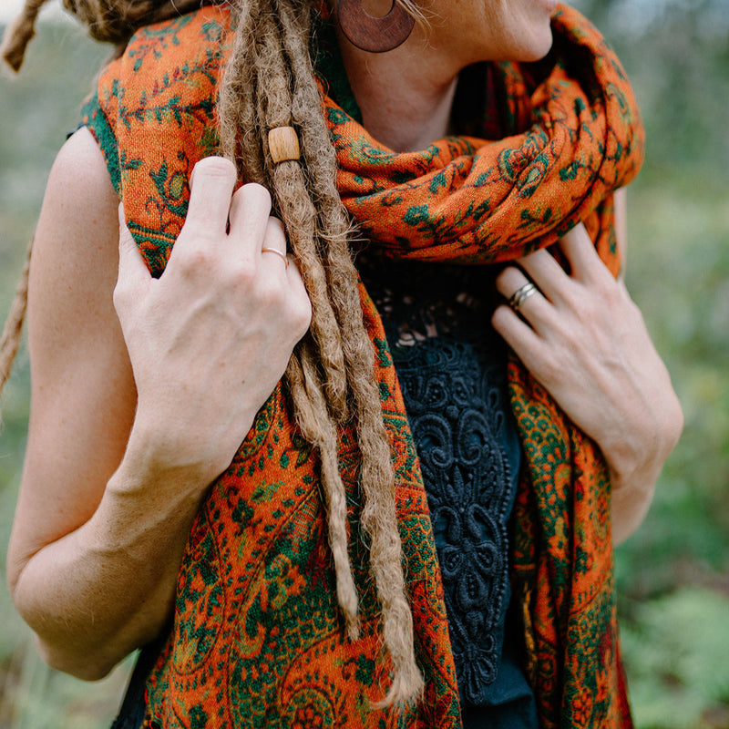 Paisley Scarf - Autumn Leaves