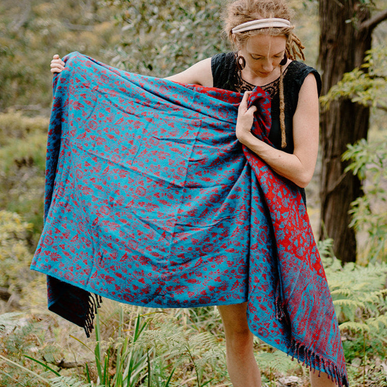 Paisley Scarf - Crimson Tide